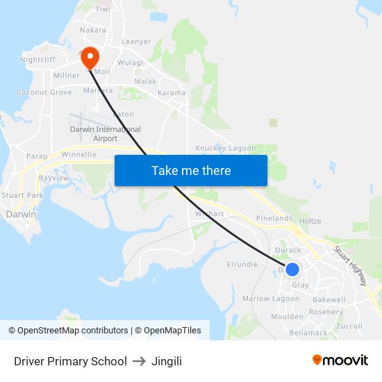 Driver Primary School to Jingili map