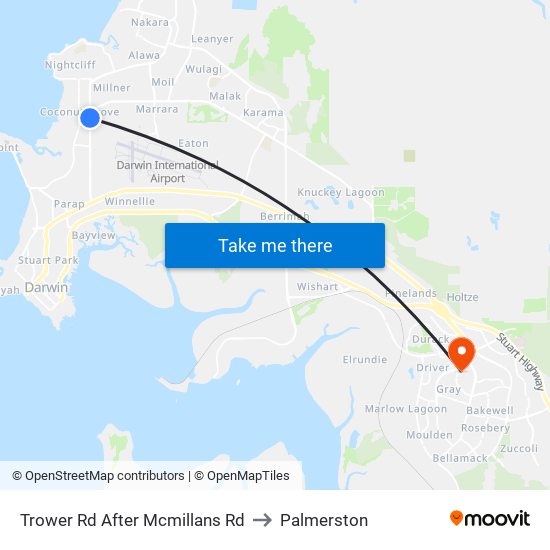 Trower Rd After Mcmillans Rd to Palmerston map