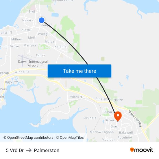 5 Vrd Dr to Palmerston map