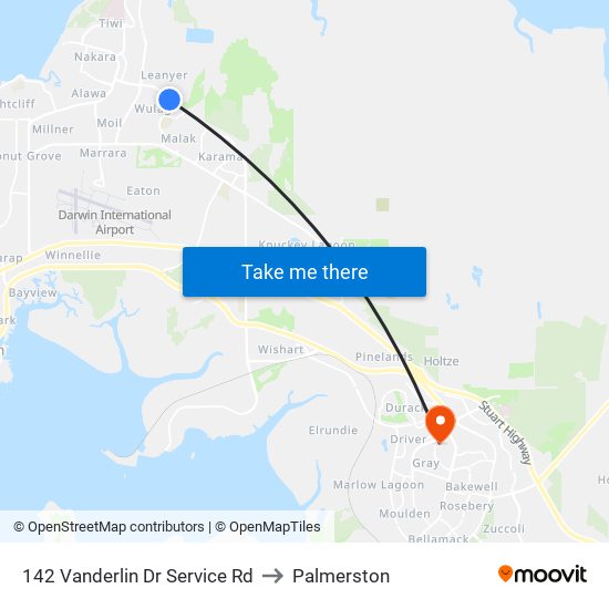142 Vanderlin Dr Service Rd to Palmerston map