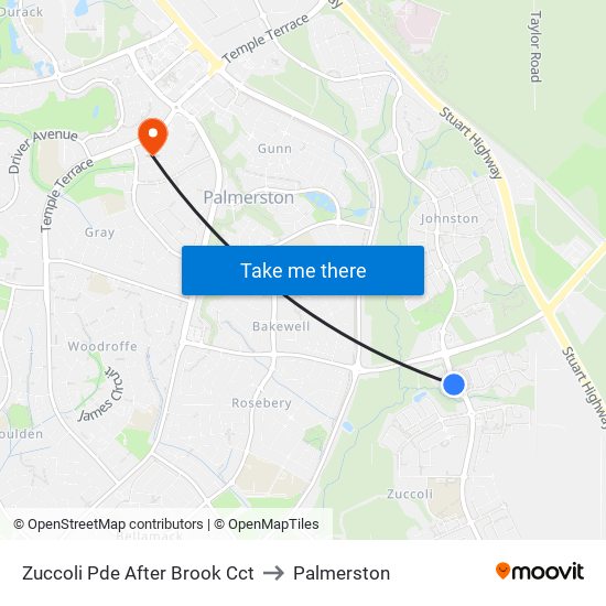 Zuccoli Pde After Brook Cct to Palmerston map