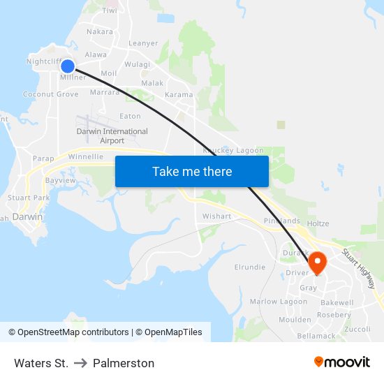 Waters St. to Palmerston map