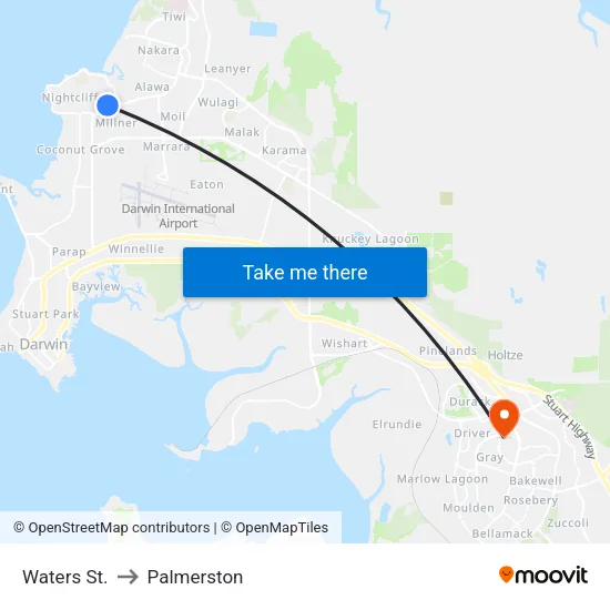 Waters St. to Palmerston map