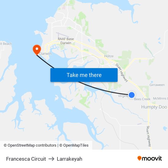 Francesca Circuit to Larrakeyah map