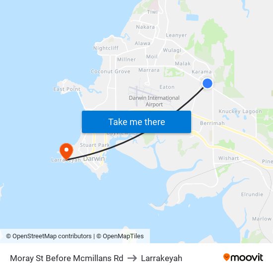 Moray St Before Mcmillans Rd to Larrakeyah map