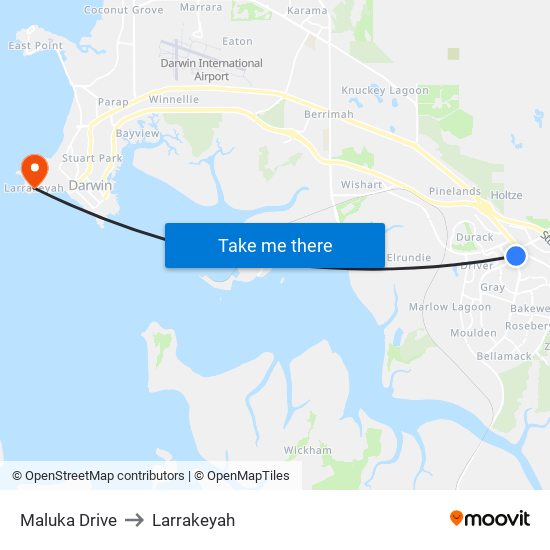 Maluka Drive to Larrakeyah map