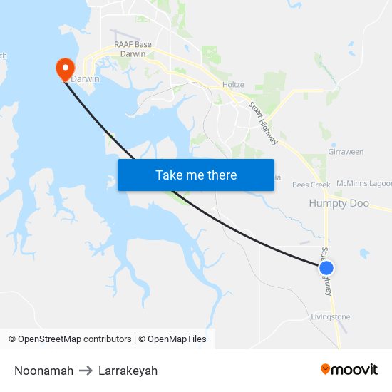 Noonamah to Larrakeyah map