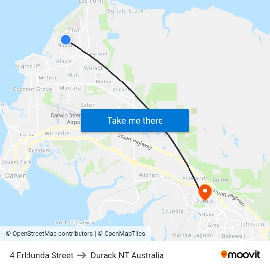 4 Erldunda Street to Durack NT Australia map