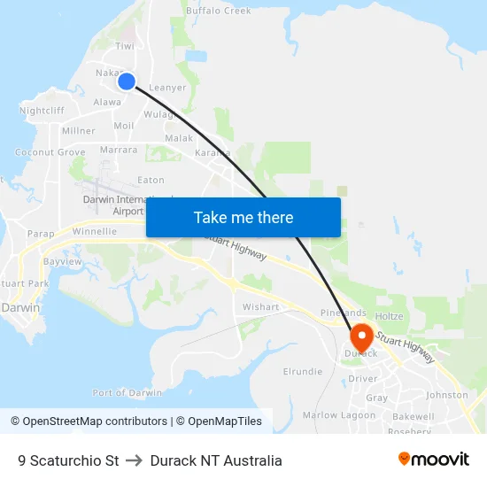 9 Scaturchio St to Durack NT Australia map