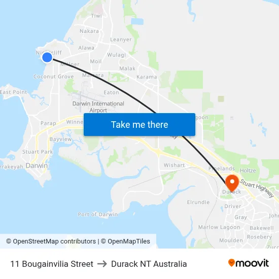 11 Bougainvilia Street to Durack NT Australia map