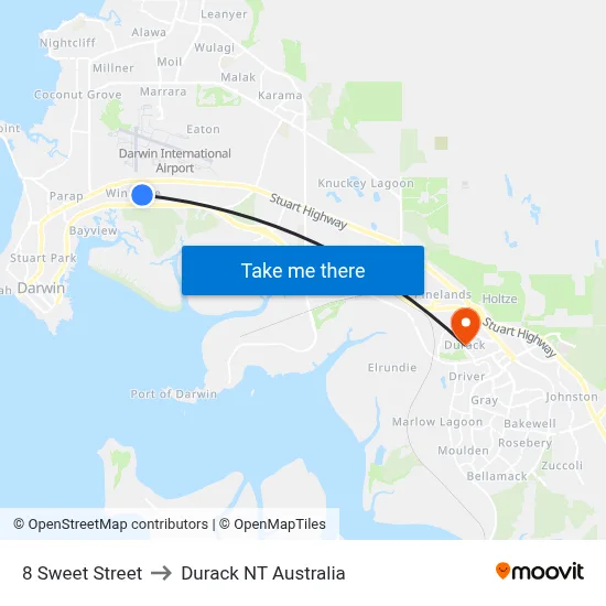 8 Sweet Street to Durack NT Australia map