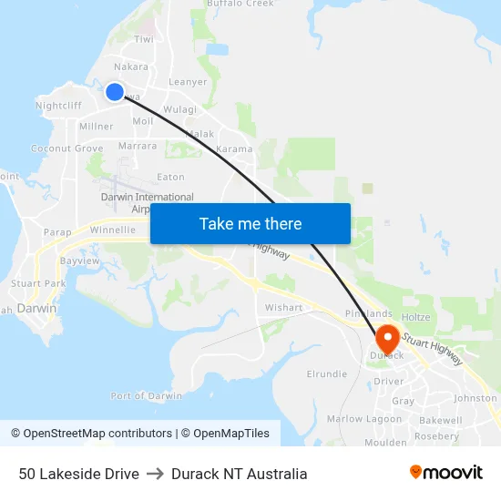 50 Lakeside Drive to Durack NT Australia map