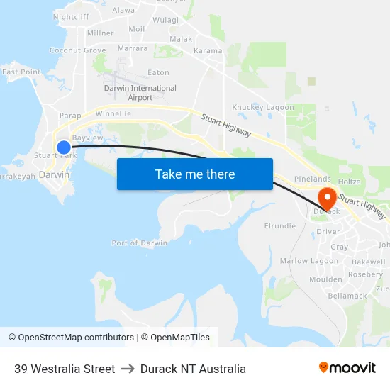 39 Westralia Street to Durack NT Australia map