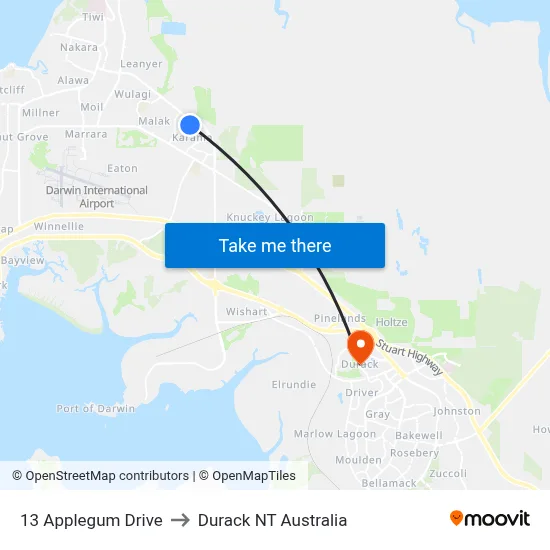13 Applegum Drive to Durack NT Australia map
