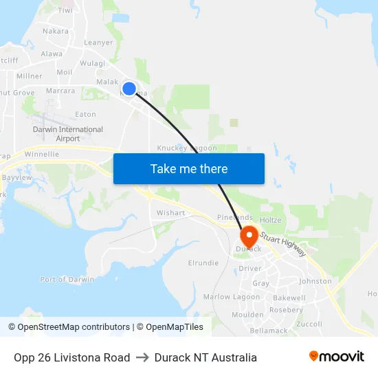 Opp 26 Livistona Road to Durack NT Australia map
