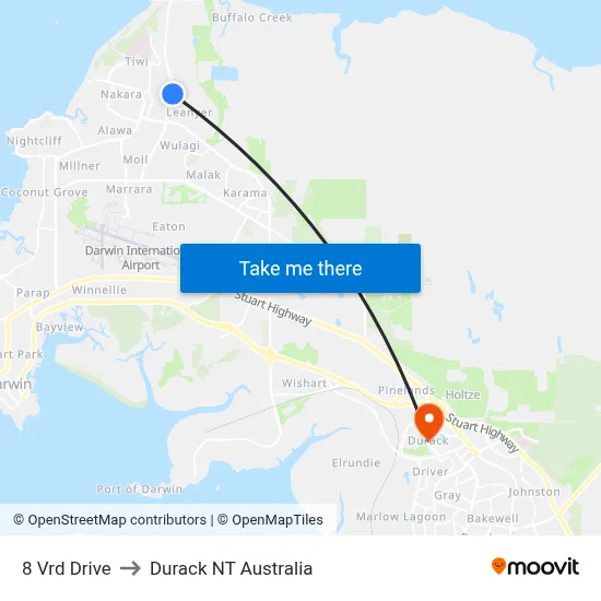 8 Vrd Drive to Durack NT Australia map