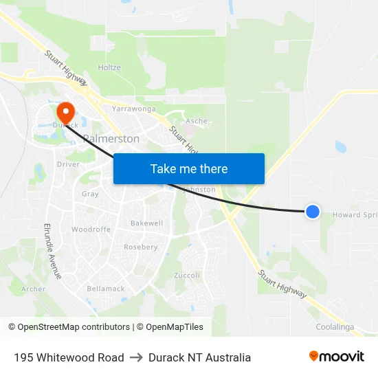 195 Whitewood Road to Durack NT Australia map