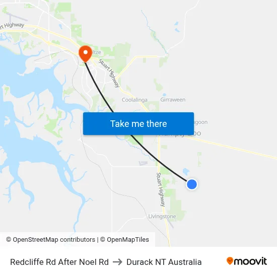 Redcliffe Rd After Noel Rd to Durack NT Australia map