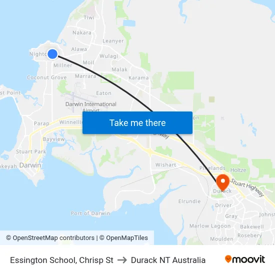 Essington School, Chrisp St to Durack NT Australia map