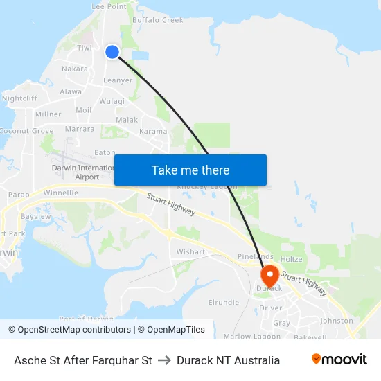 Asche St After Farquhar St to Durack NT Australia map