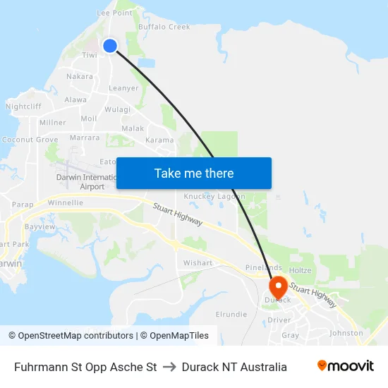 Fuhrmann St Opp Asche St to Durack NT Australia map