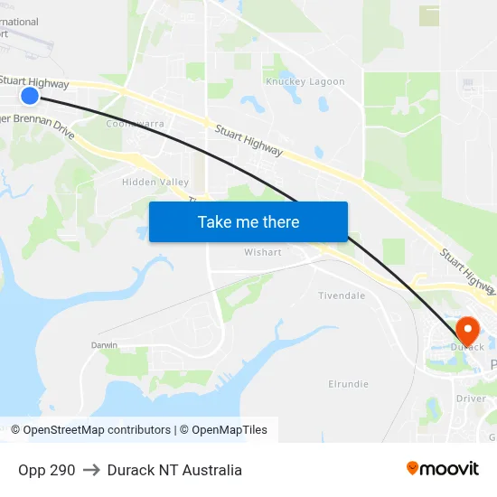 Opp 290 to Durack NT Australia map