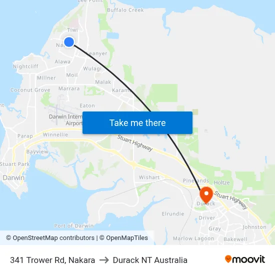 341 Trower Rd, Nakara to Durack NT Australia map