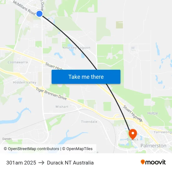 301am 2025 to Durack NT Australia map