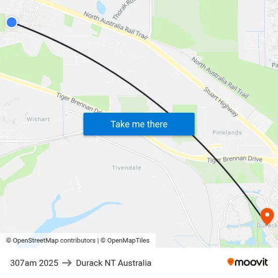 307am 2025 to Durack NT Australia map