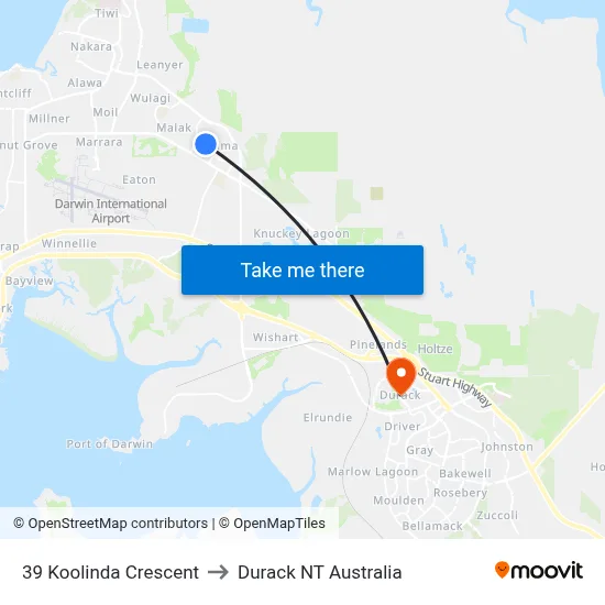 39 Koolinda Crescent to Durack NT Australia map