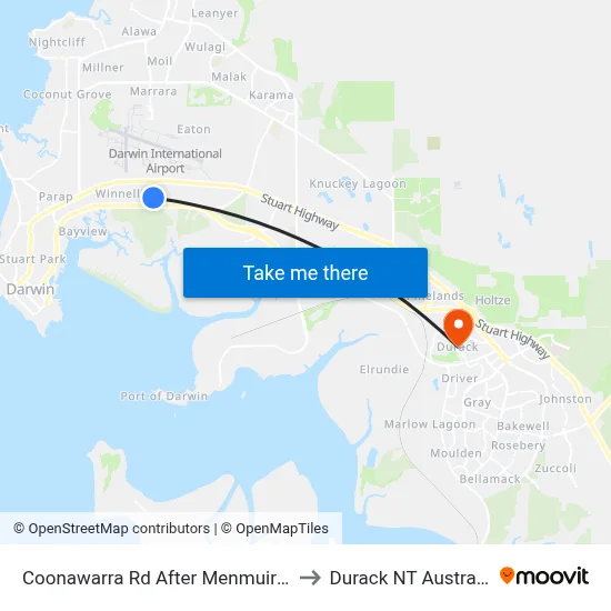 Coonawarra Rd After Menmuir St to Durack NT Australia map