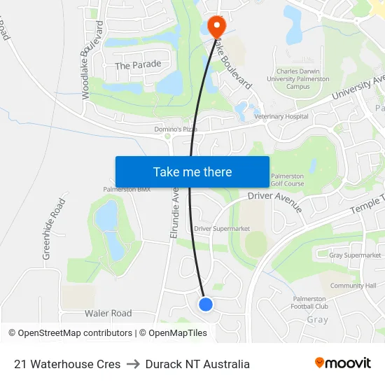 21 Waterhouse Cres to Durack NT Australia map