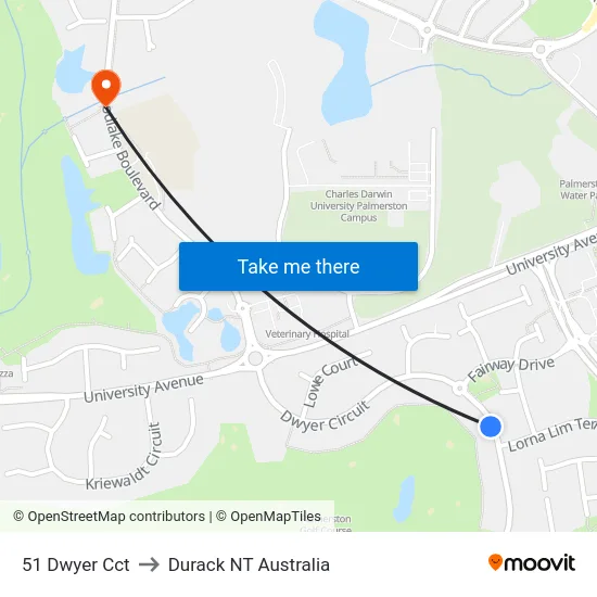 51 Dwyer Cct to Durack NT Australia map