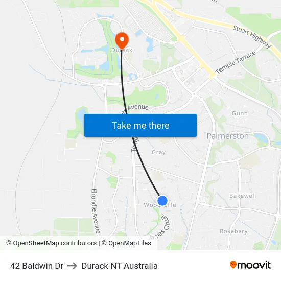 42 Baldwin Dr to Durack NT Australia map