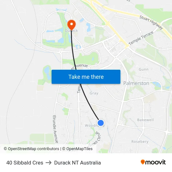 40 Sibbald Cres to Durack NT Australia map