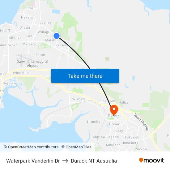 Waterpark Vanderlin Dr to Durack NT Australia map