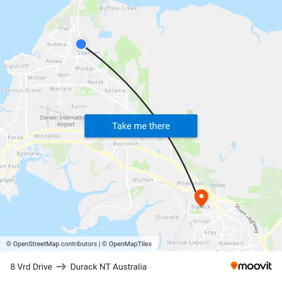 8 Vrd Drive to Durack NT Australia map