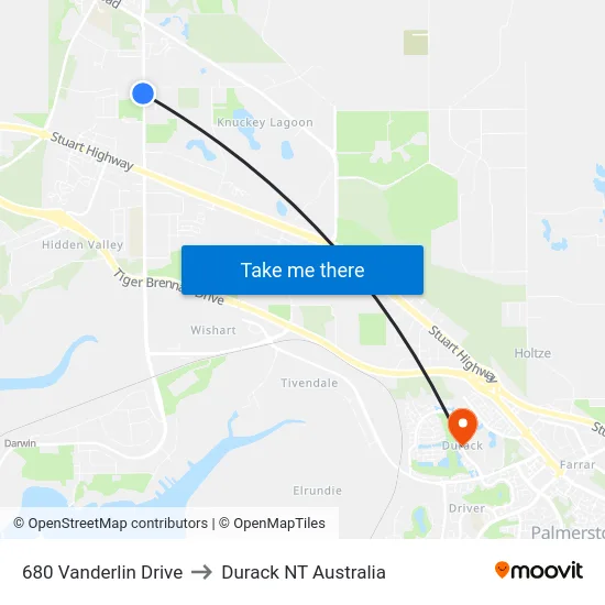 680 Vanderlin Drive to Durack NT Australia map