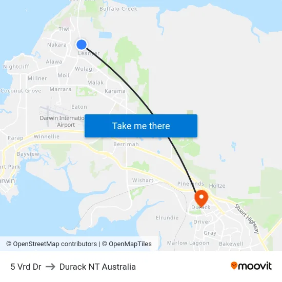 5 Vrd Dr to Durack NT Australia map