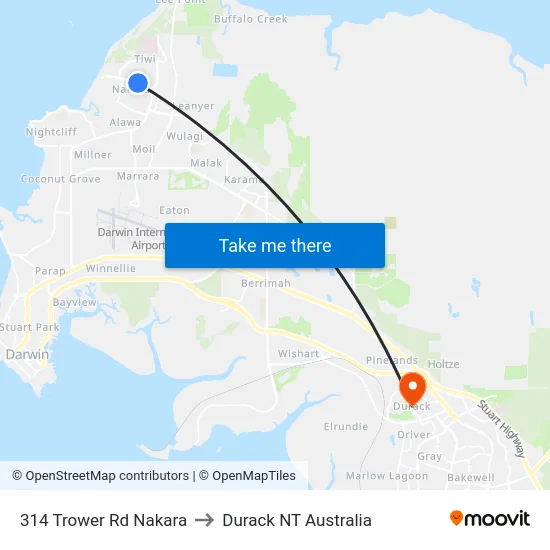 314 Trower Rd Nakara to Durack NT Australia map