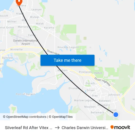 Silverleaf Rd After Vitex St to Charles Darwin University map