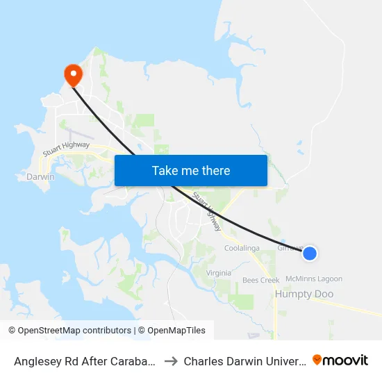 Anglesey Rd After Carabao Rd to Charles Darwin University map