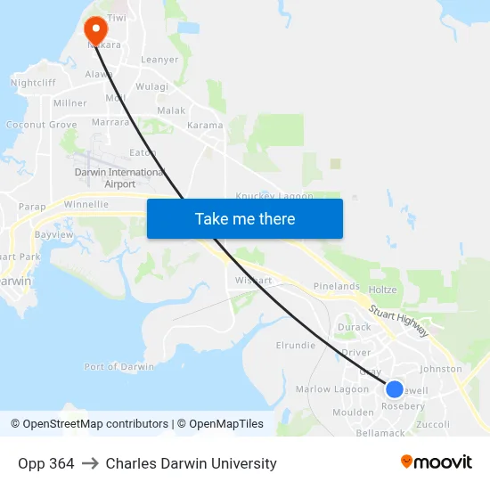 Opp 364 to Charles Darwin University map