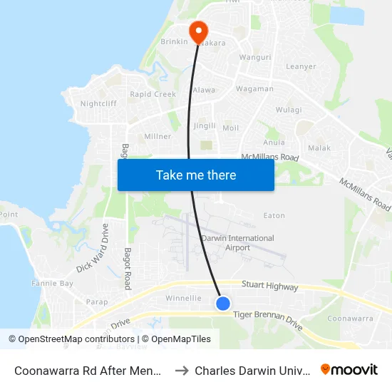 Coonawarra Rd After Menmuir St to Charles Darwin University map