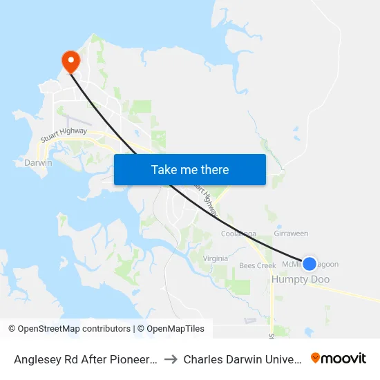 Anglesey Rd After Pioneer Dve to Charles Darwin University map