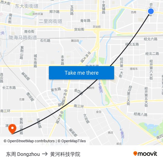 东周 Dongzhou to 黄河科技学院 map