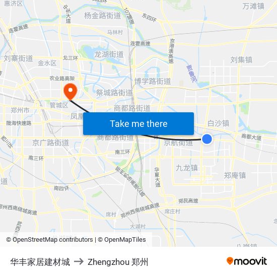 华丰家居建材城 to Zhengzhou 郑州 map