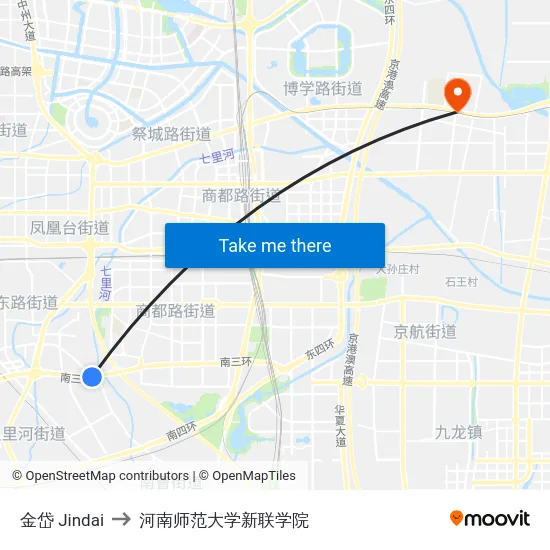 金岱 Jindai to 河南师范大学新联学院 map