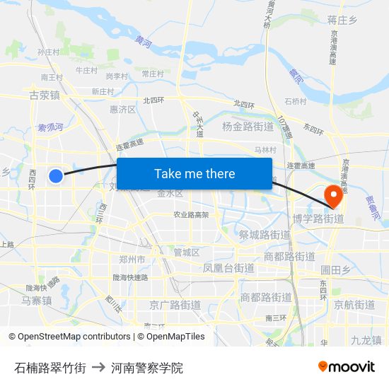 石楠路翠竹街 to 河南警察学院 map