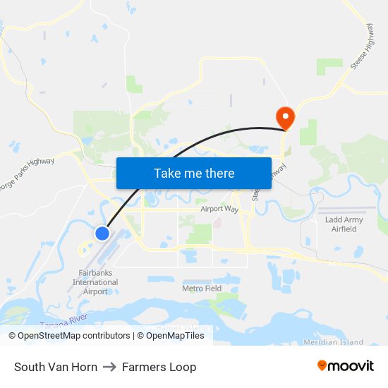 South Van Horn to Farmers Loop map